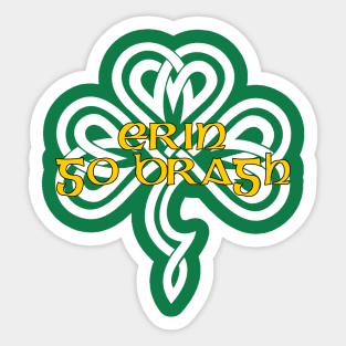 Erin Go Bragh - Knotwork Shamrock Sticker